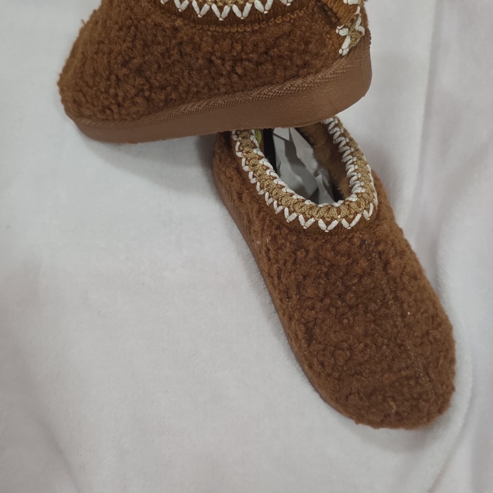 Warm Brown Kids Slippers